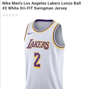 Nike Men’s LA Lakers #2 Lonzo Ball Swingman Jersey